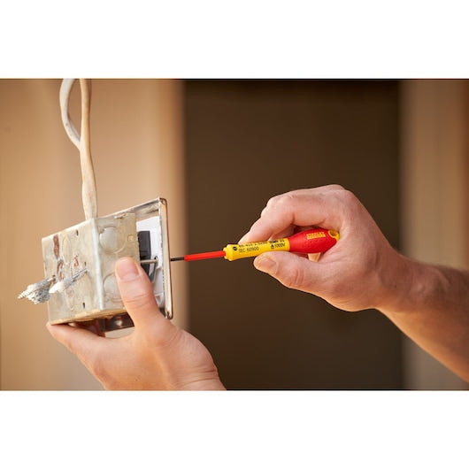 Stanley Insulated Flat Tip Screwdriver insulated flathead screwdriver for electrical work