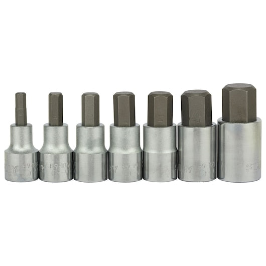 Stanley 7-Pc 1/2" Drive Hex Bit Metric Socket Set