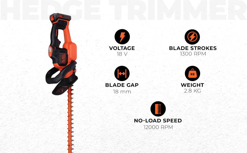 Black and Decker GTC18502PCF B1 18V Hedge Trimmer