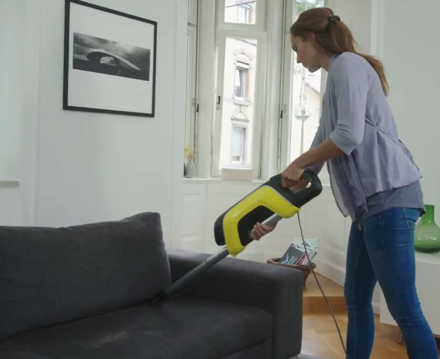 Karcher VC 5 Premium 500-Watt Handheld Bagless Vacuum Cleaner, for Floors, Carpets, Upholstery, Furniture (Yellow/Black)