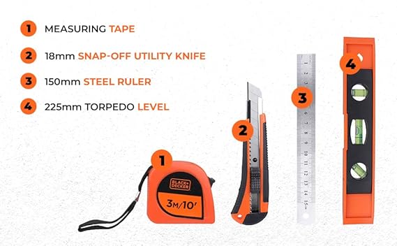 Black+Decker 108pc Hand Tool Kit - Tools Warehouse