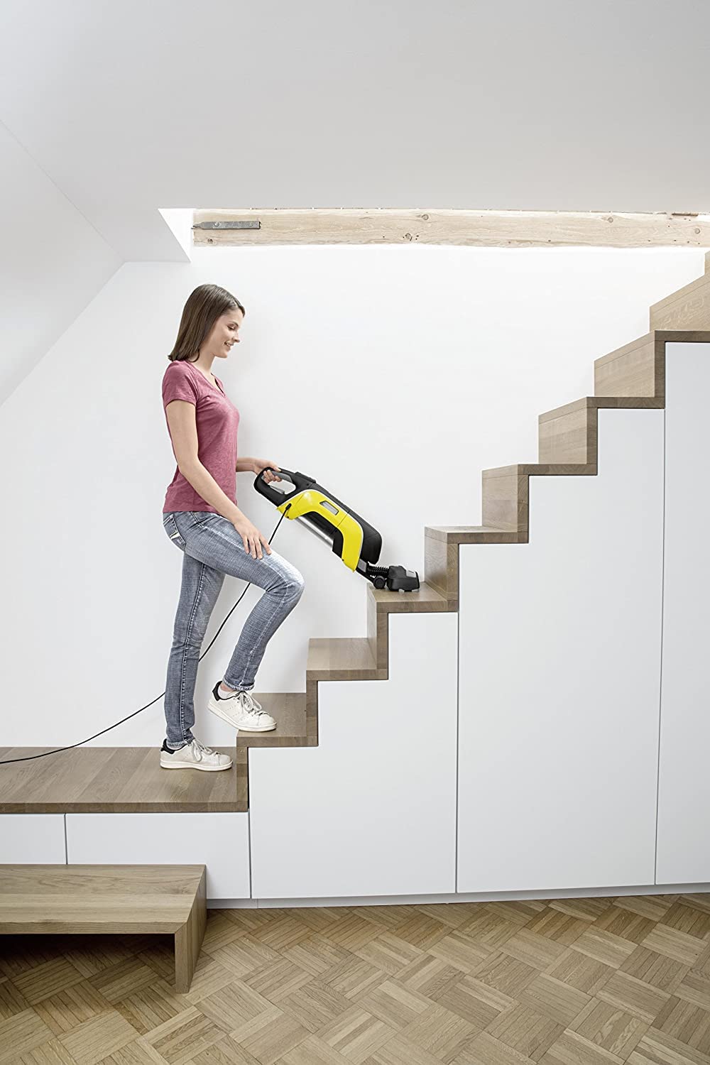 Karcher VC 5 Premium 500-Watt Handheld Bagless Vacuum Cleaner, for Floors, Carpets, Upholstery, Furniture (Yellow/Black)