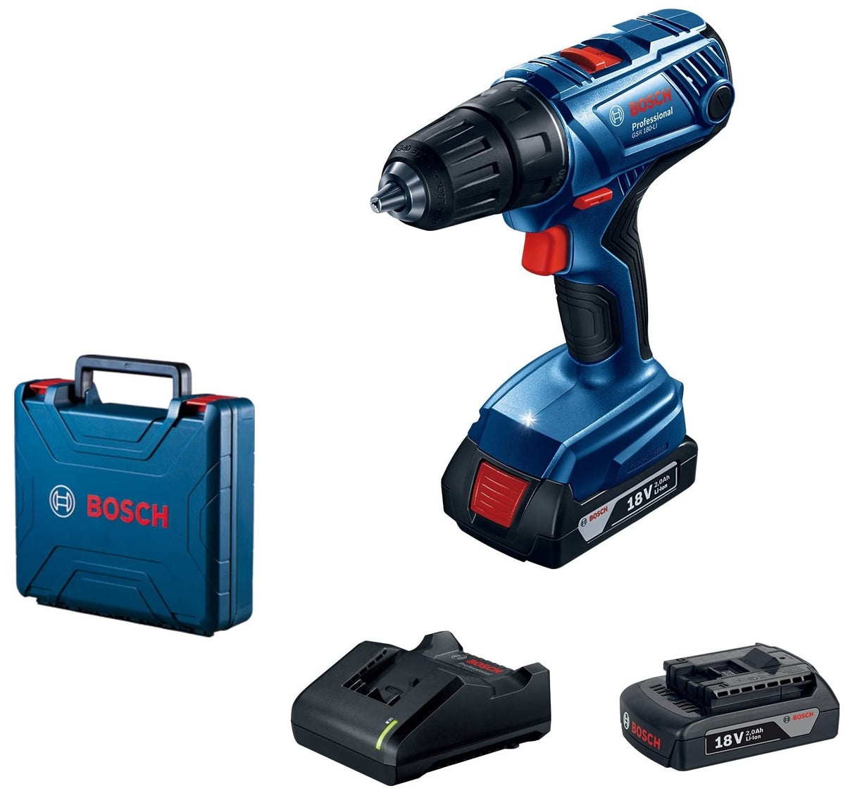 Bosch GSR 180‑LI Cordless Drill Driver Kit - Tools Warehouse
