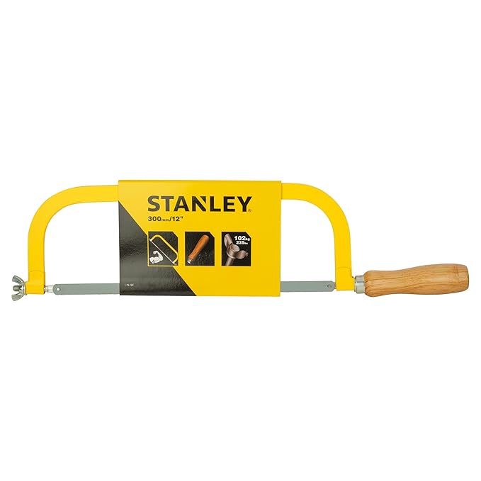 Stanley 305mm Junior Hacksaw Frame Steel Insert compact junior hacksaw frame with reinforced steel insert for smooth accurate cutting