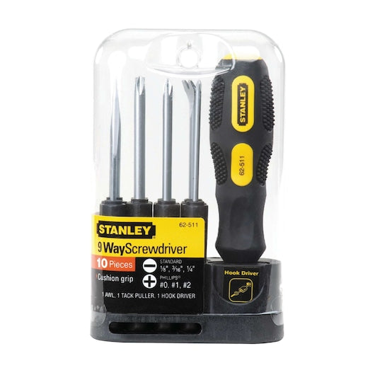 Stanley 9‑Way Professional Screwdriver Set - Tools Warehouse