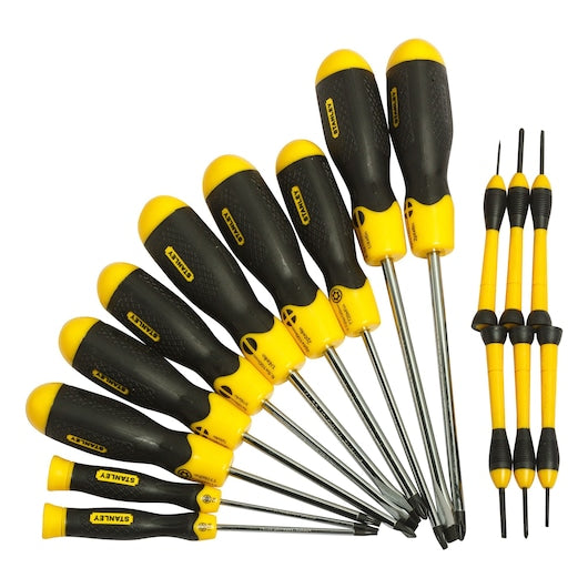 Stanley 16pc Cushion Grip Screwdriver Set - Tools Warehouse