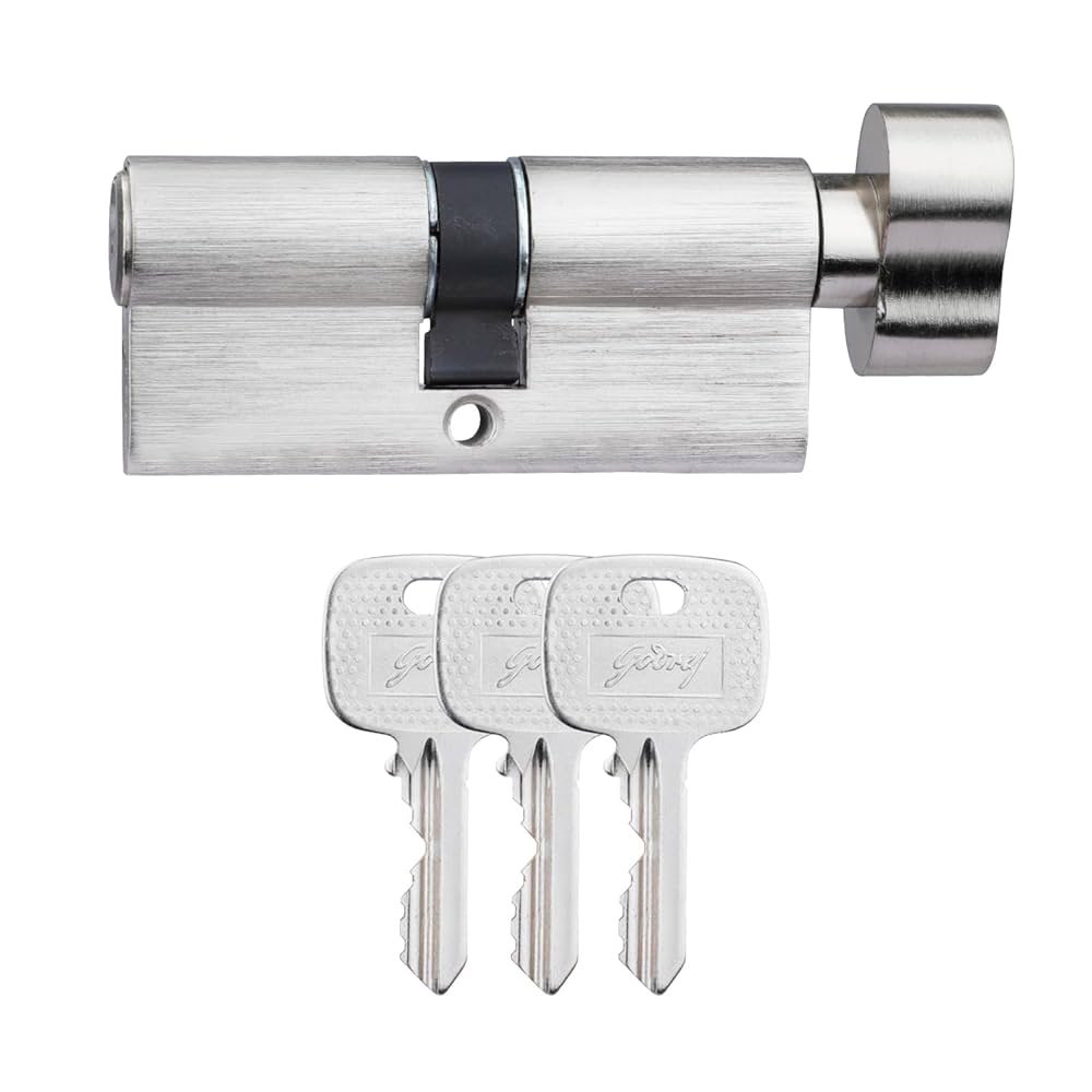 70 mm Eco Pin Cylinder 1CK - Satin Steel | High Security Lock Cylinder