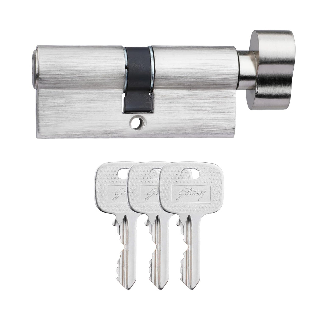 70 mm Pin Cylinder 1CK - Satin Steel | High Security Lock Cylinder