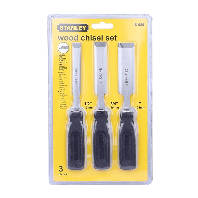 Stanley 3-Pc Wood Chisel Set