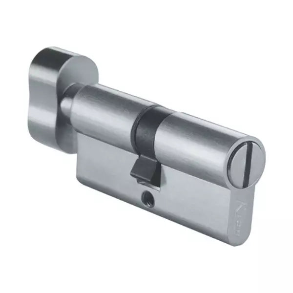80 mm Pin Cylinder Keyless - Satin Steel | High Security Lock Cylinder