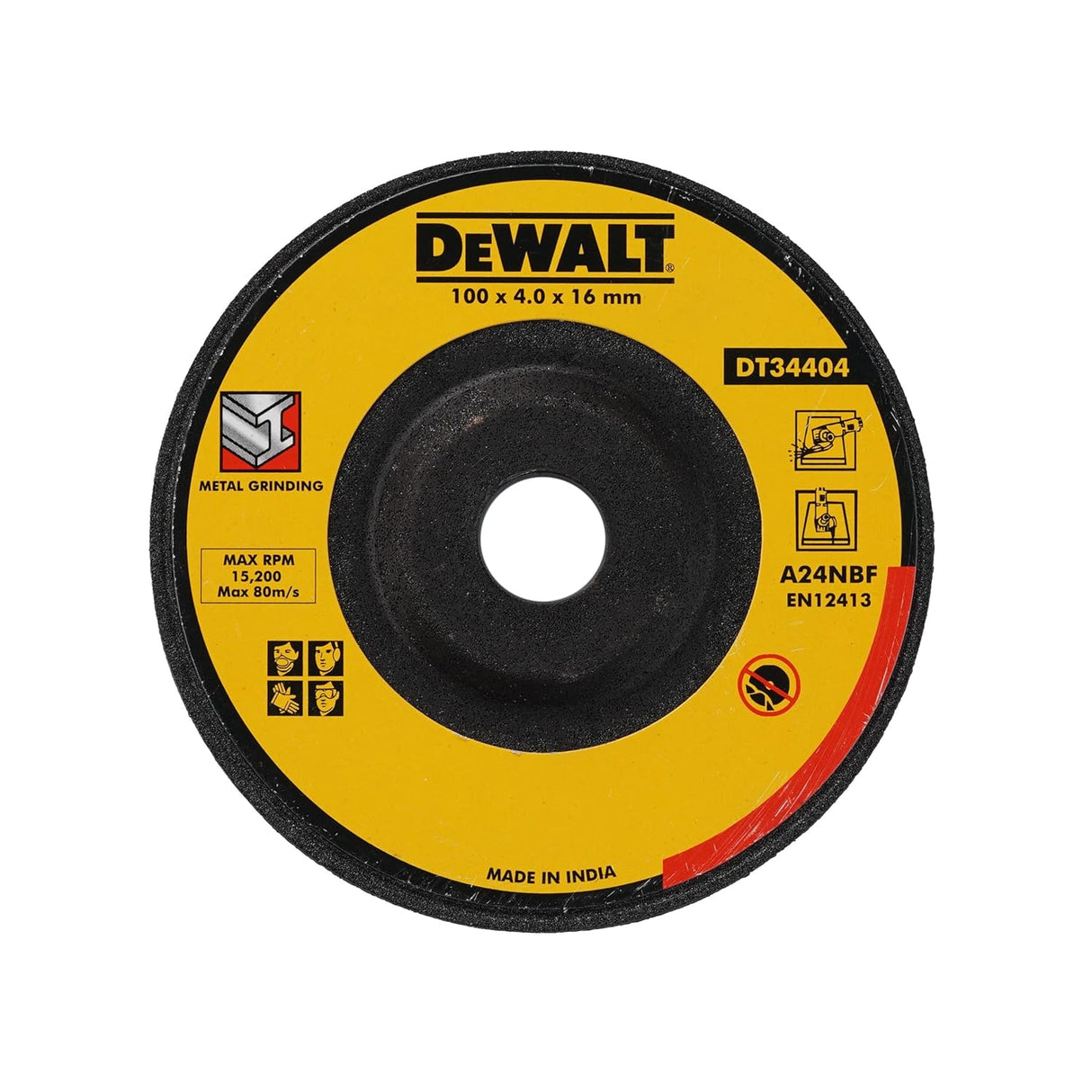 DeWalt DT34404B35 100x4mm Metal Cutting Wheel 35Pc