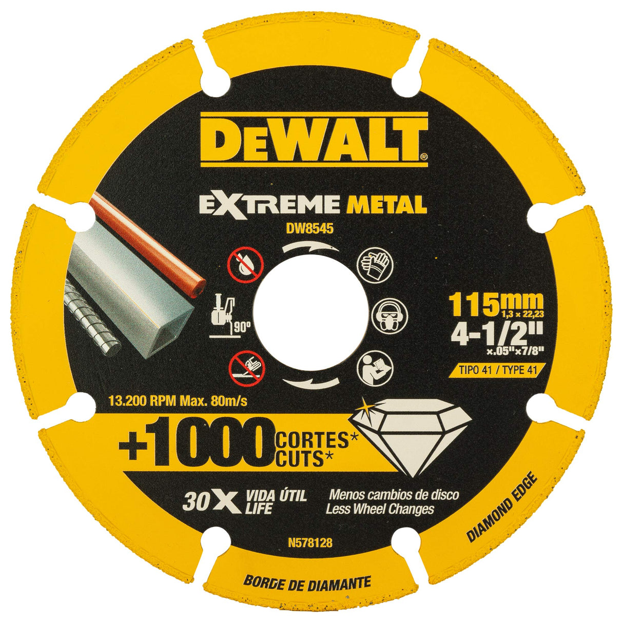 Dewalt DW8545 4.5" Diamond Cutoff Wheel