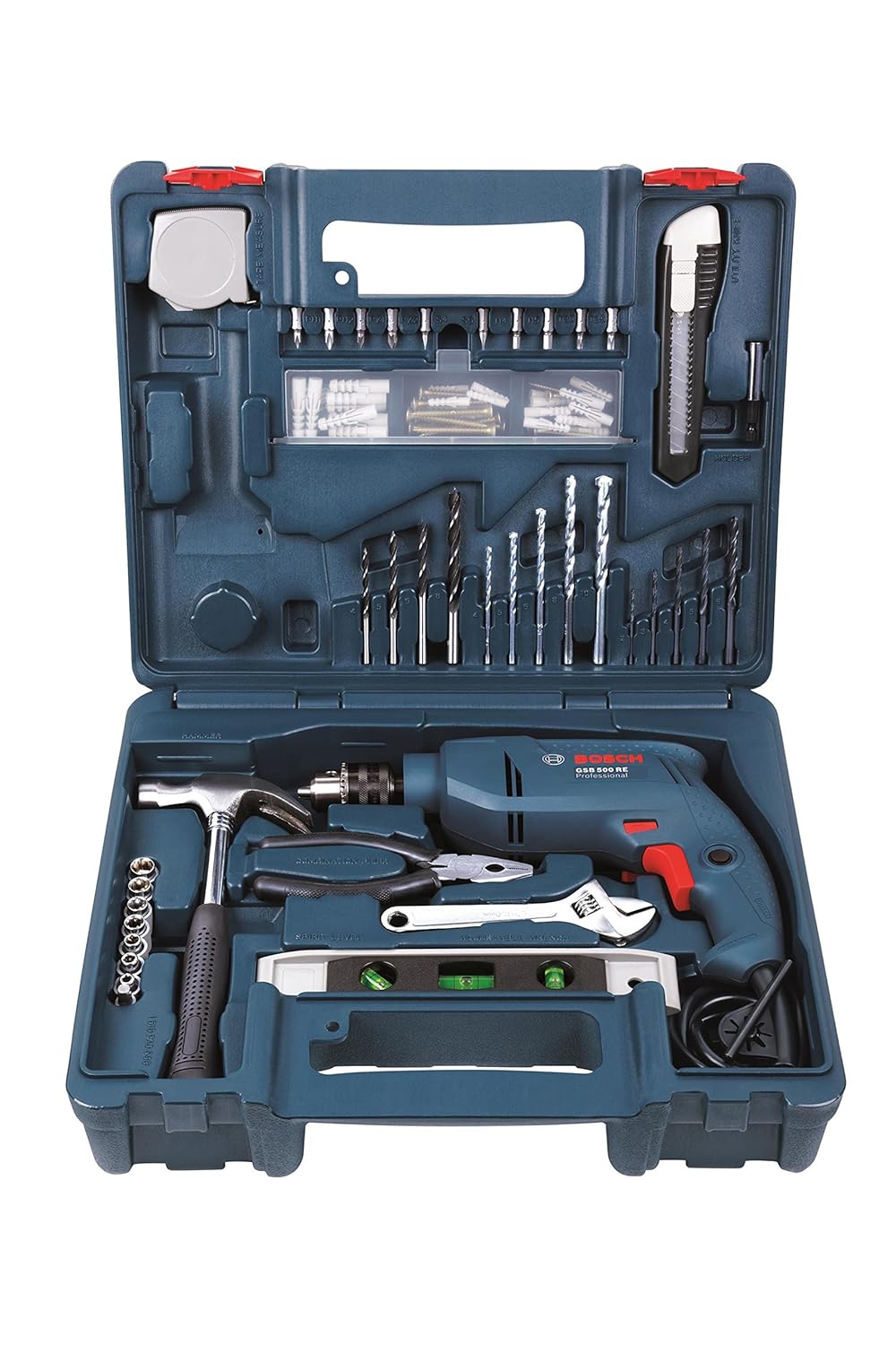 Bosch GSB 500 RE 500W Electric Drill Tool Set - Tools Warehouse
