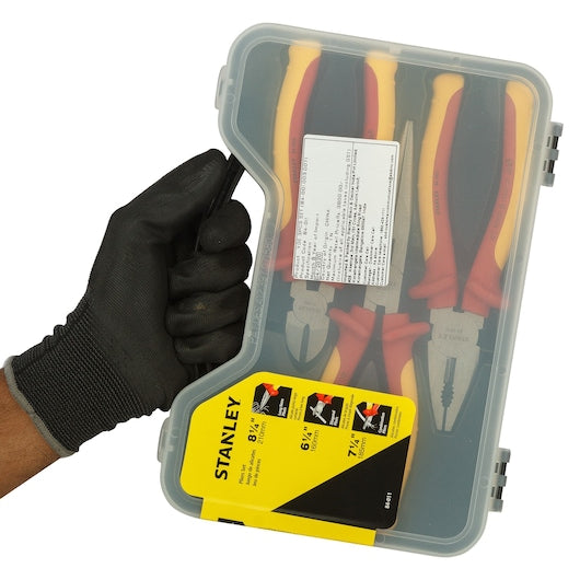 Stanley VDE 3‑Piece Insulated Plier Set