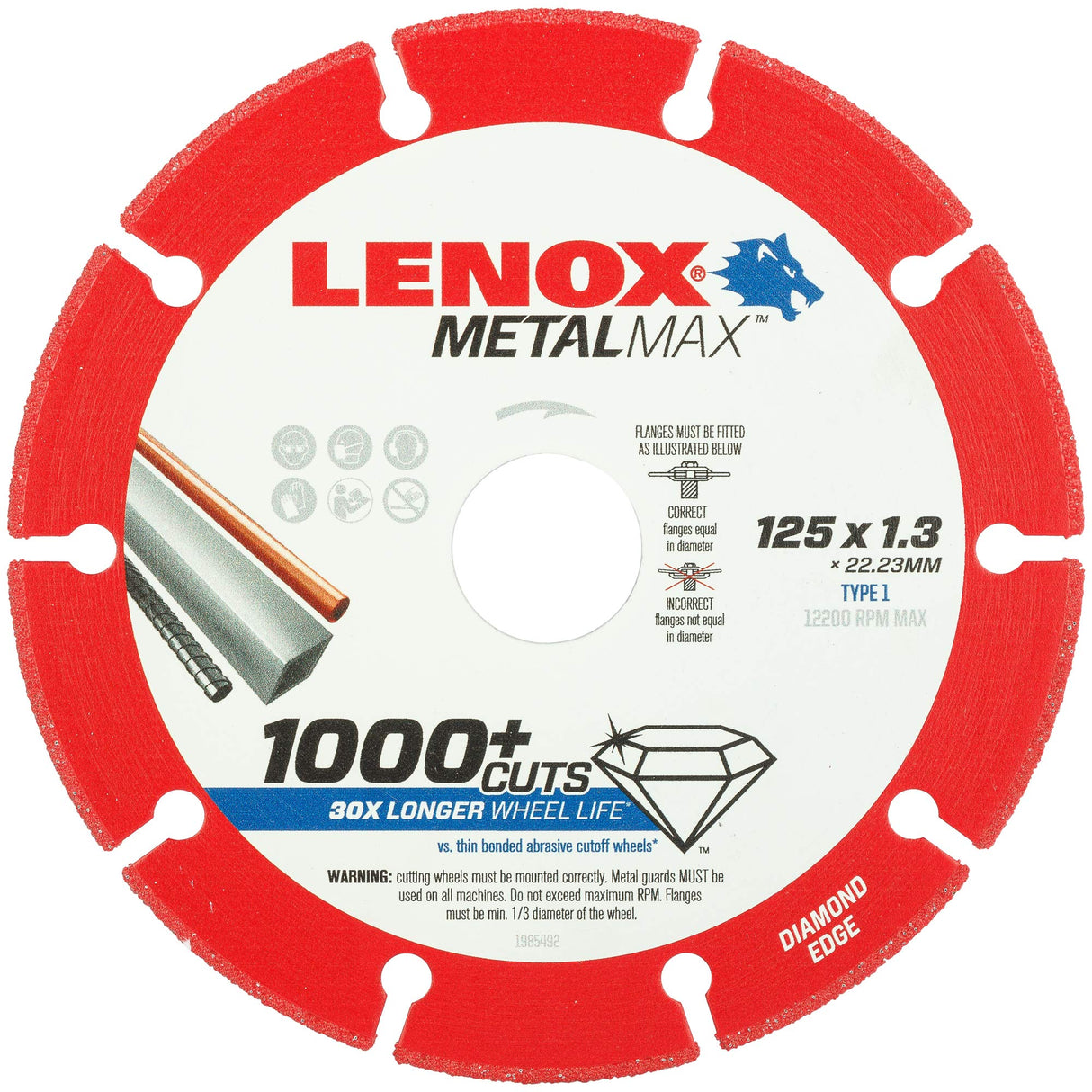 Lenox Metal Max Cut-Off Wheel 125x22.2mm