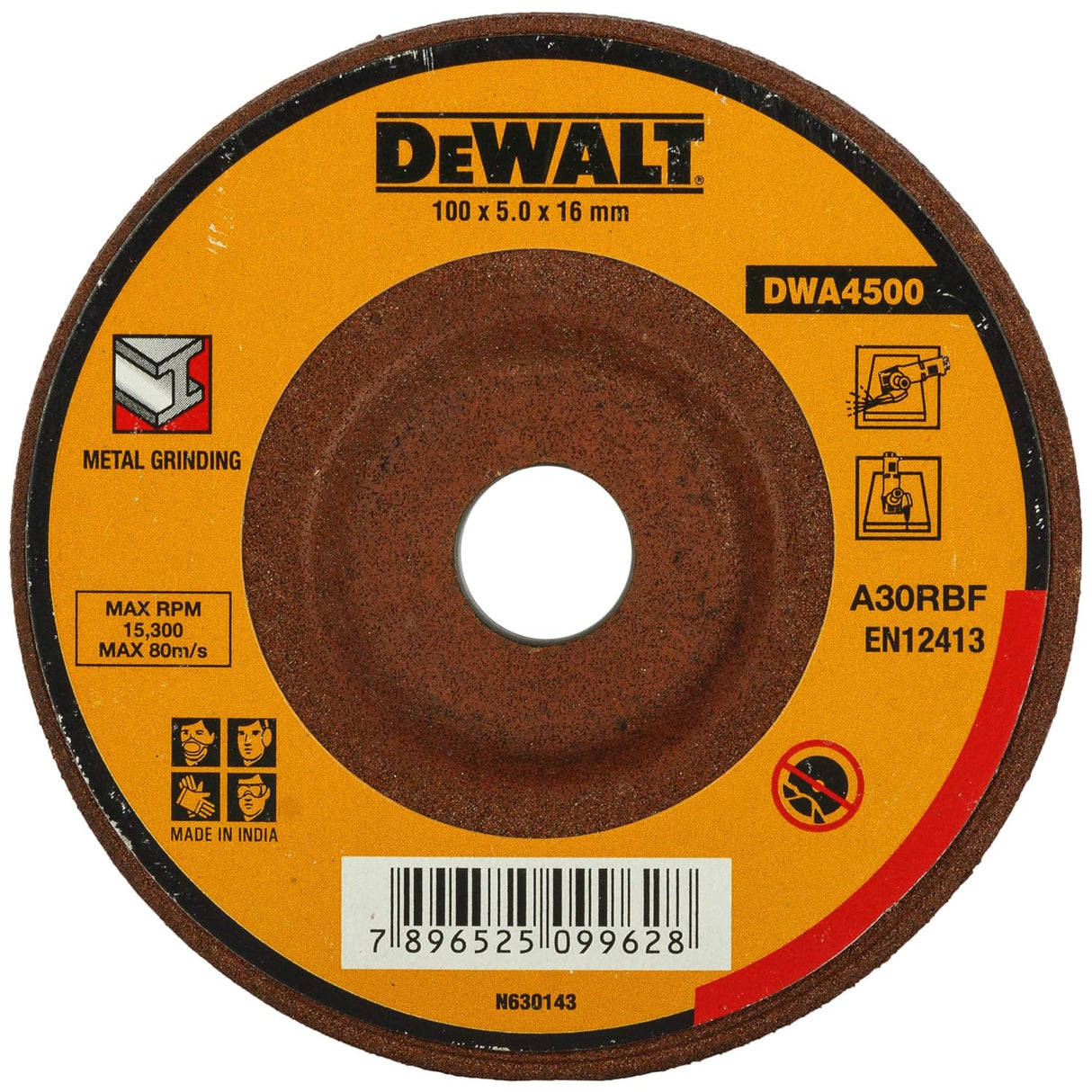 DeWalt DWA4500 100x5mm Metal Grinding Wheel 30Pc