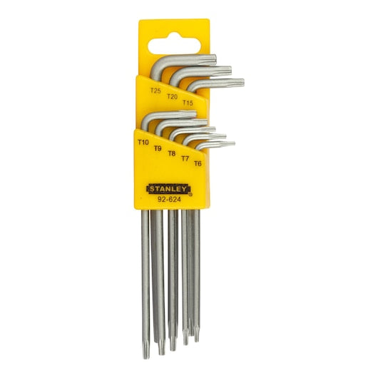 Stanley 8pc Long L‑Type Tamperproof Torx Hex Key - Tools Warehouse