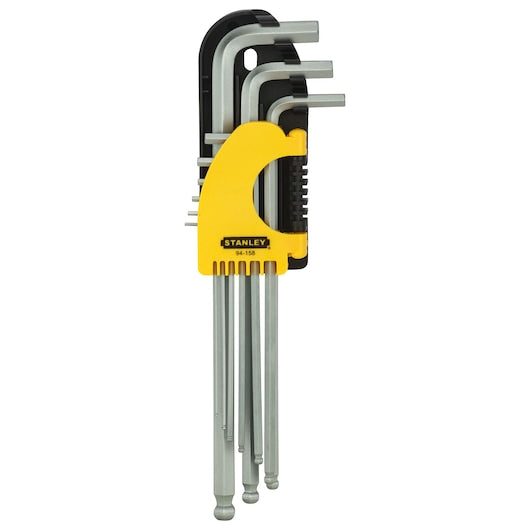 Stanley 9pc Extra Long Ball Point Hex Key - Tools Warehouse