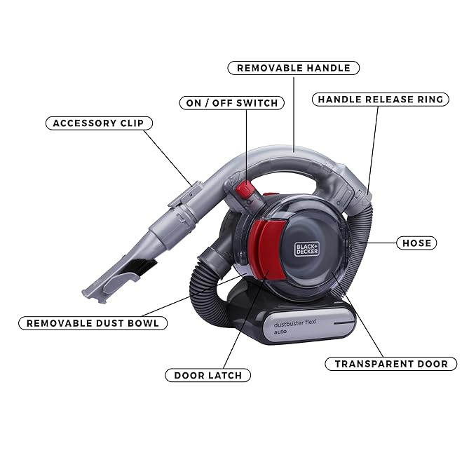 Black and Decker PD1200AV-B1 12V Portable Car Vacuum