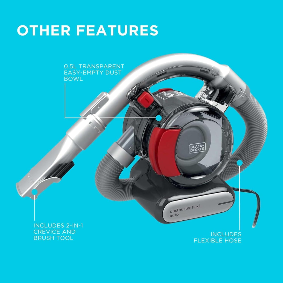 BLACK+DECKER PD1200AV-B1 12V Portable Car Vacuum