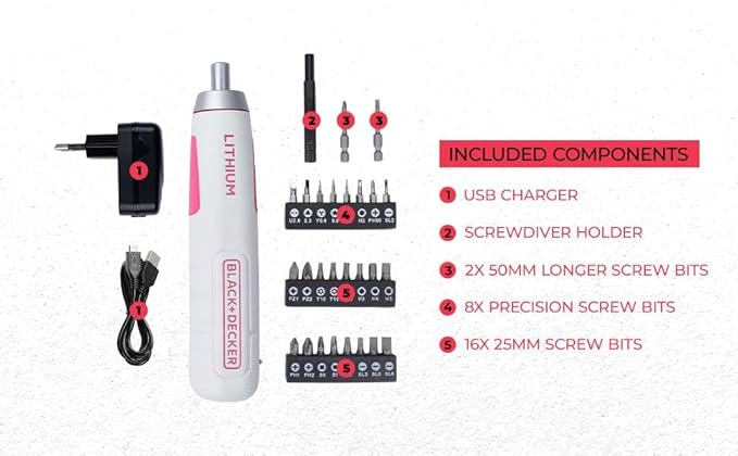 BLACK+DECKER BD40K27P 4V Cordless Screwdriver