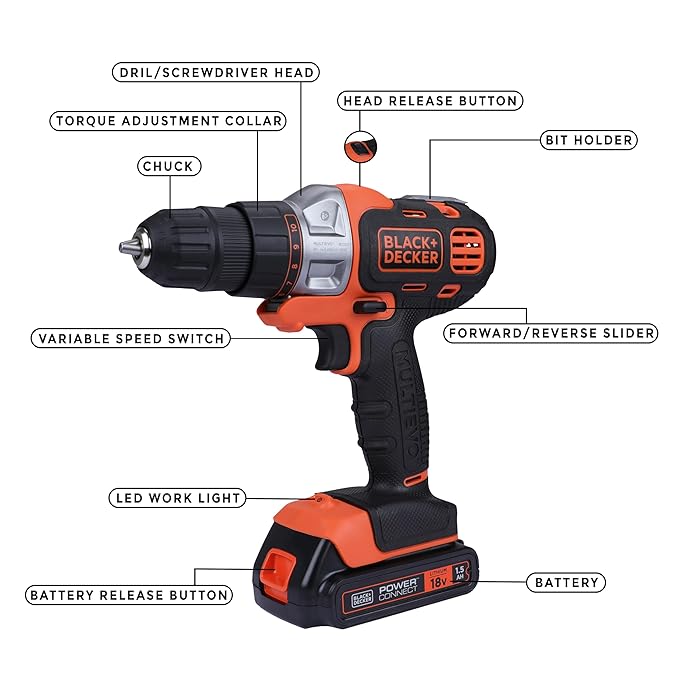 Black and Decker MT218K 18V Multi‑Evo Drill Kit