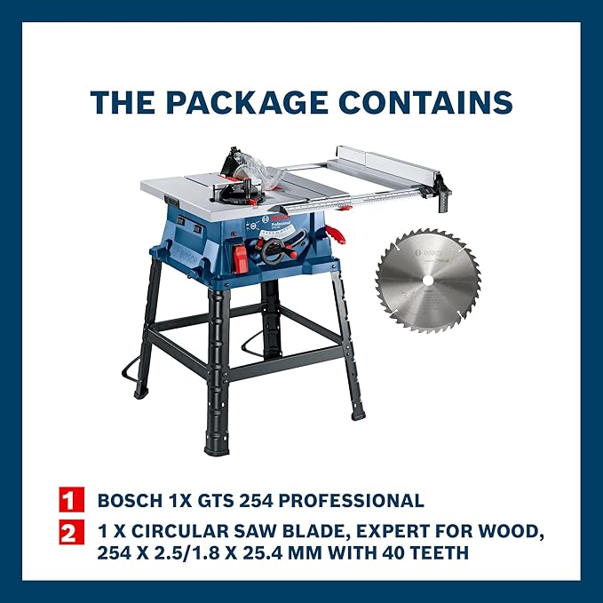 Bosch GTS 254 Corded Electric Table Saw - Tools Warehouse