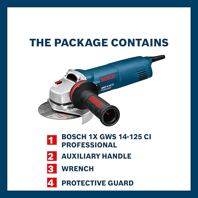 Bosch GWS 14-125 CI 1400W Heavy Duty Angle Grinder - Tools Warehouse