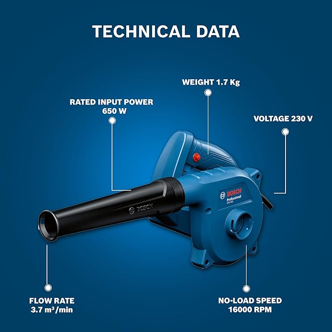 Bosch GBL 650W Air Blower Blue 1Yr Warranty - Tools Warehouse