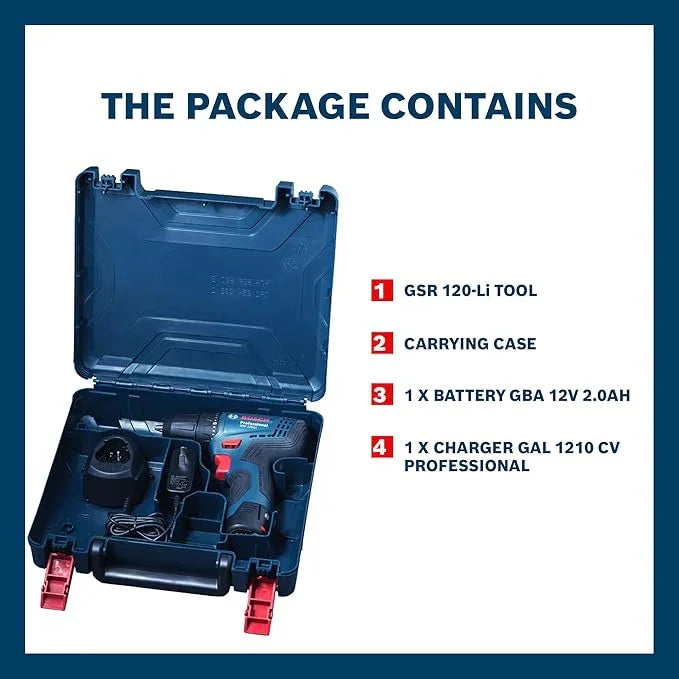Bosch GSR 120‑LI Professional Cordless Drill Driver - Tools Warehouse