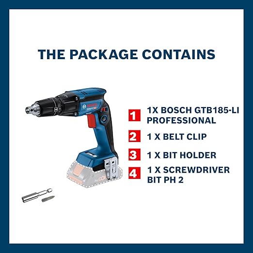 Bosch GTB 185-LI 18V Cordless Drywall Screwdriver - Tools Warehouse