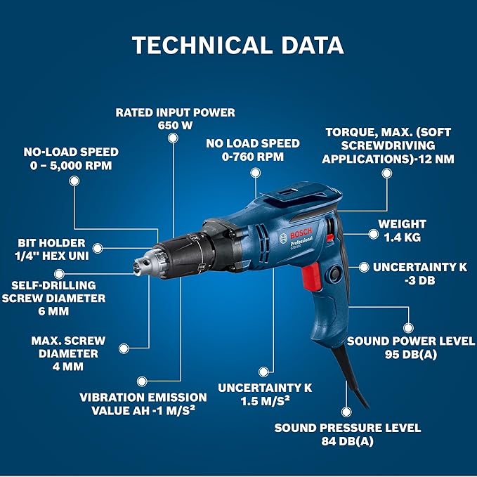 Bosch GTB 650 Professional Drywall Screwdriver - Tools Warehouse