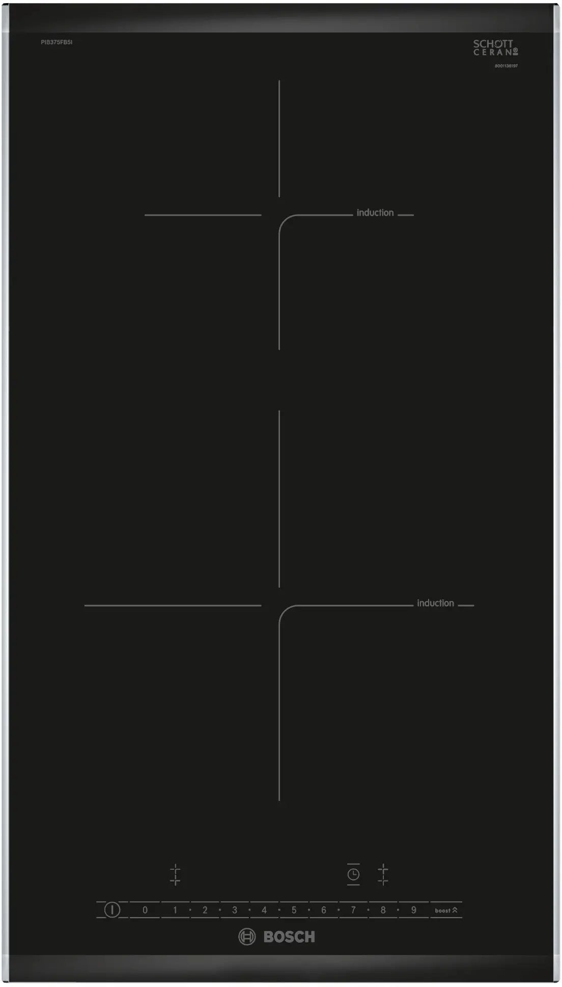 Bosch Domino Induction Cooktop 30cm 2 Zones PIB375FB5I