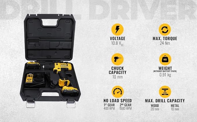 DeWalt DCD716D2 10.8V XR 10mm Cordless Hammer Drill