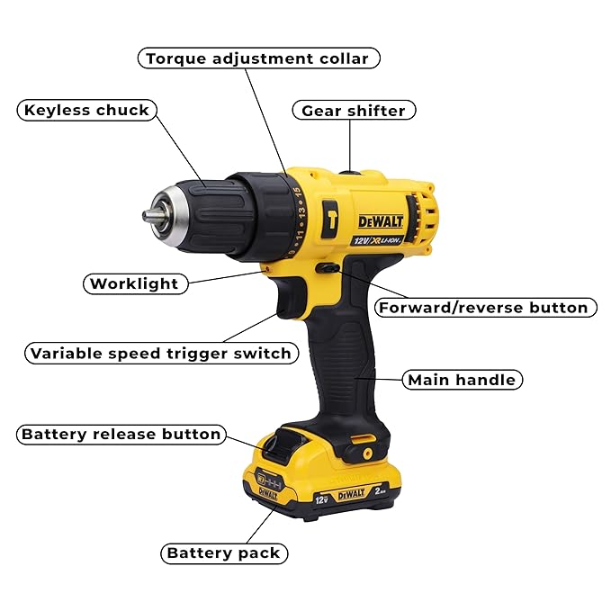 DeWalt DCD716D2 10.8V XR 10mm Cordless Hammer Drill