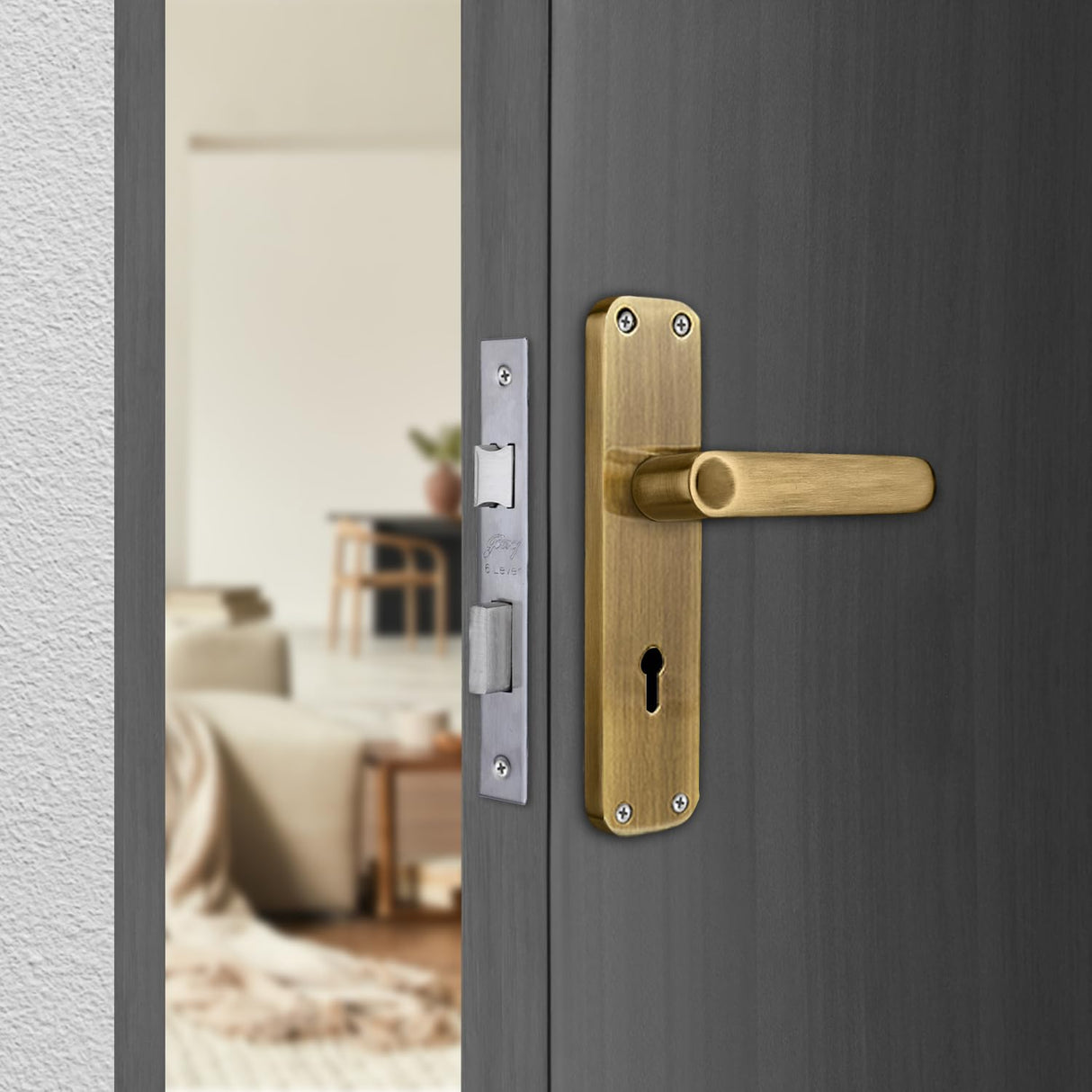 ELC 04 6 Lever Mortise Lock Antique Brass Model 4763