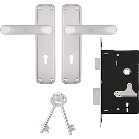 ELC 05 6 Lever Mortise Lock Satin Steel Model 6647