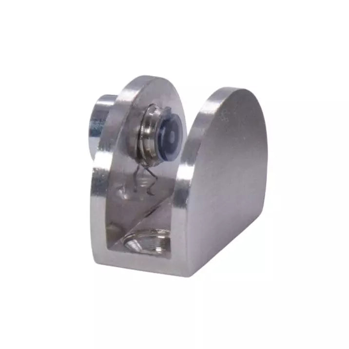 Ebco Glass Shelf Bracket - Nickel Plated Satin