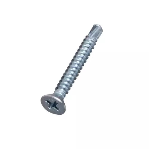 Ebco Phil Recess CSK Head Drill Screw - Zinc Plated White