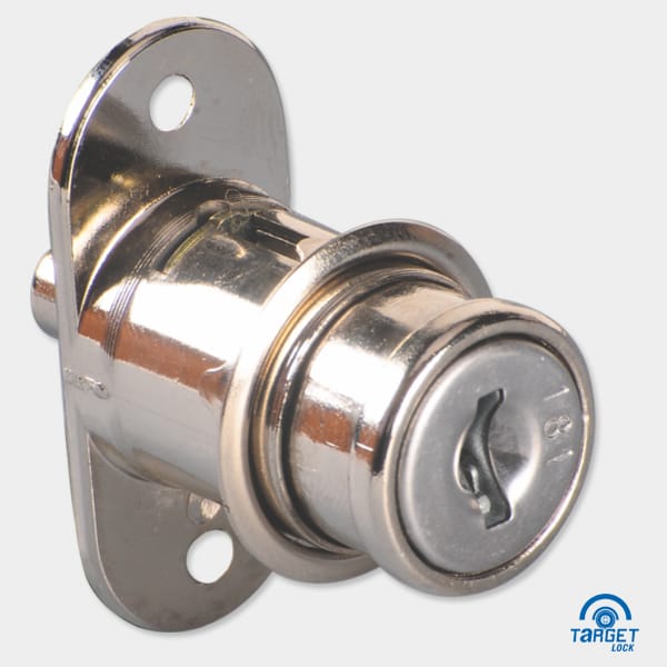 Ebco Push Lock – Nickel Plated