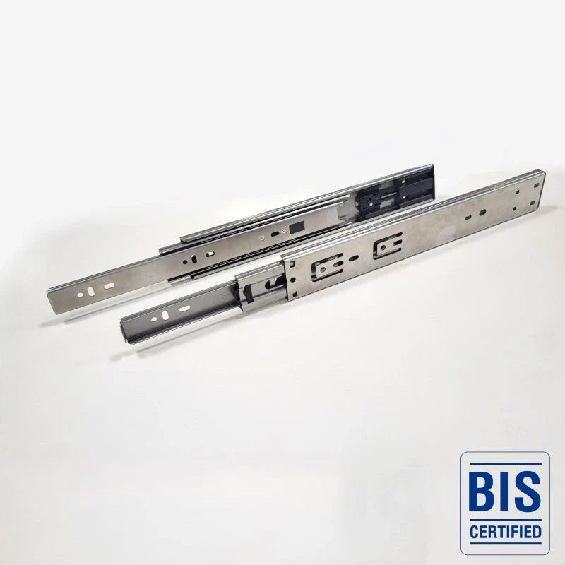 Ebco SS304 Sleek Telescopic Drawer Slides – Soft Close (35 kg, 45 mm)