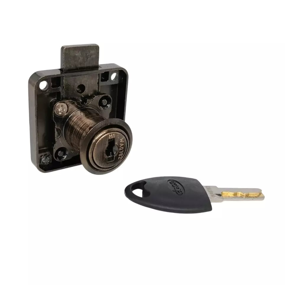 Ebco Square Lock Straight with Receiver Plate P-SQL1-22S-555-AQ - 22 mm, Antique