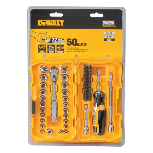 DeWalt 50 Pc 1/4 inch Drive 6PT Nano Socket Set