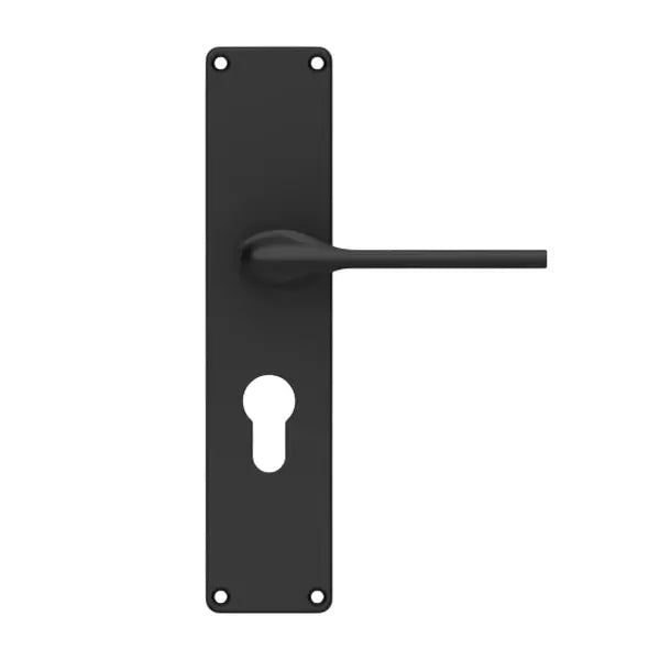 EM02 200mm Door Handle Set 1CK - Matte Black (7698)