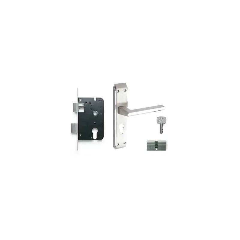 Godrej NEH07 200mm Door Handle Set 2C - Satin Steel