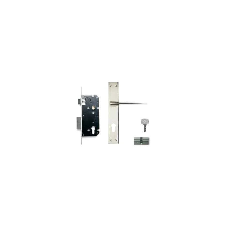 Godrej NEH08 240mm Door Handle Set 1CK - Satin Steel