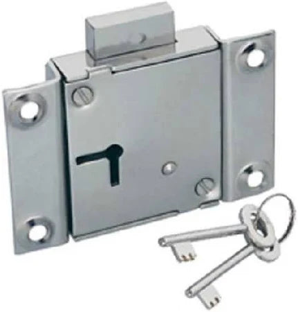 Godrej 6 Lever Universal Drawer Cupboard Lock – Nickel plated(75 mm)