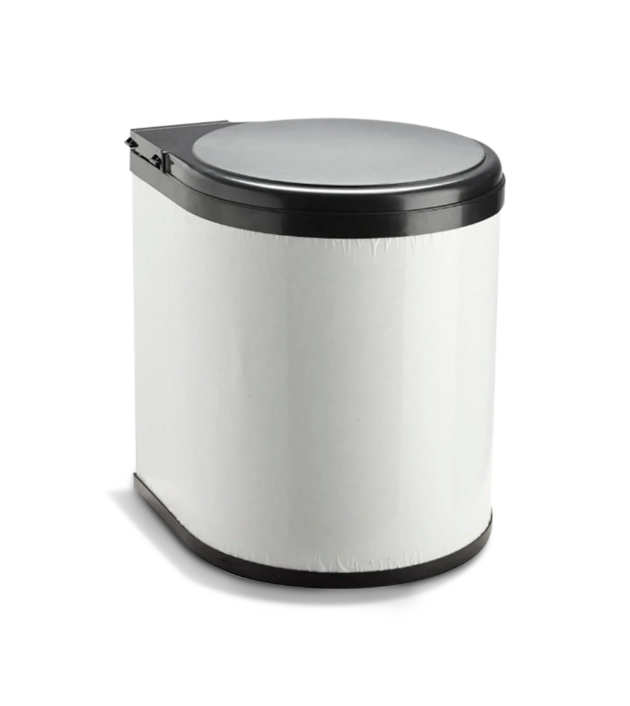 Godrej Black Stainless Steel Waste Bin 14L