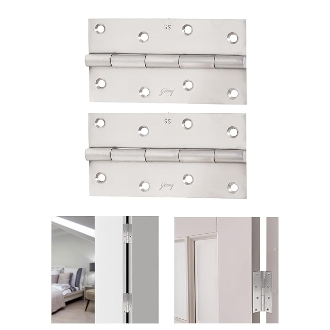 Godrej Plain Joint Door Hinge - Stainless Steel