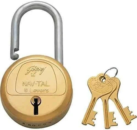 Godrej Navtal 6 Lever Padlock – Brass